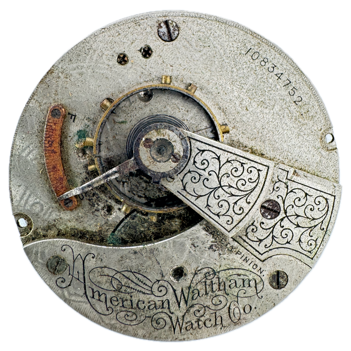 Antique 18s 1901 Waltham 7 Jewels Mechanical Pocket Watch Movement Sterling USA