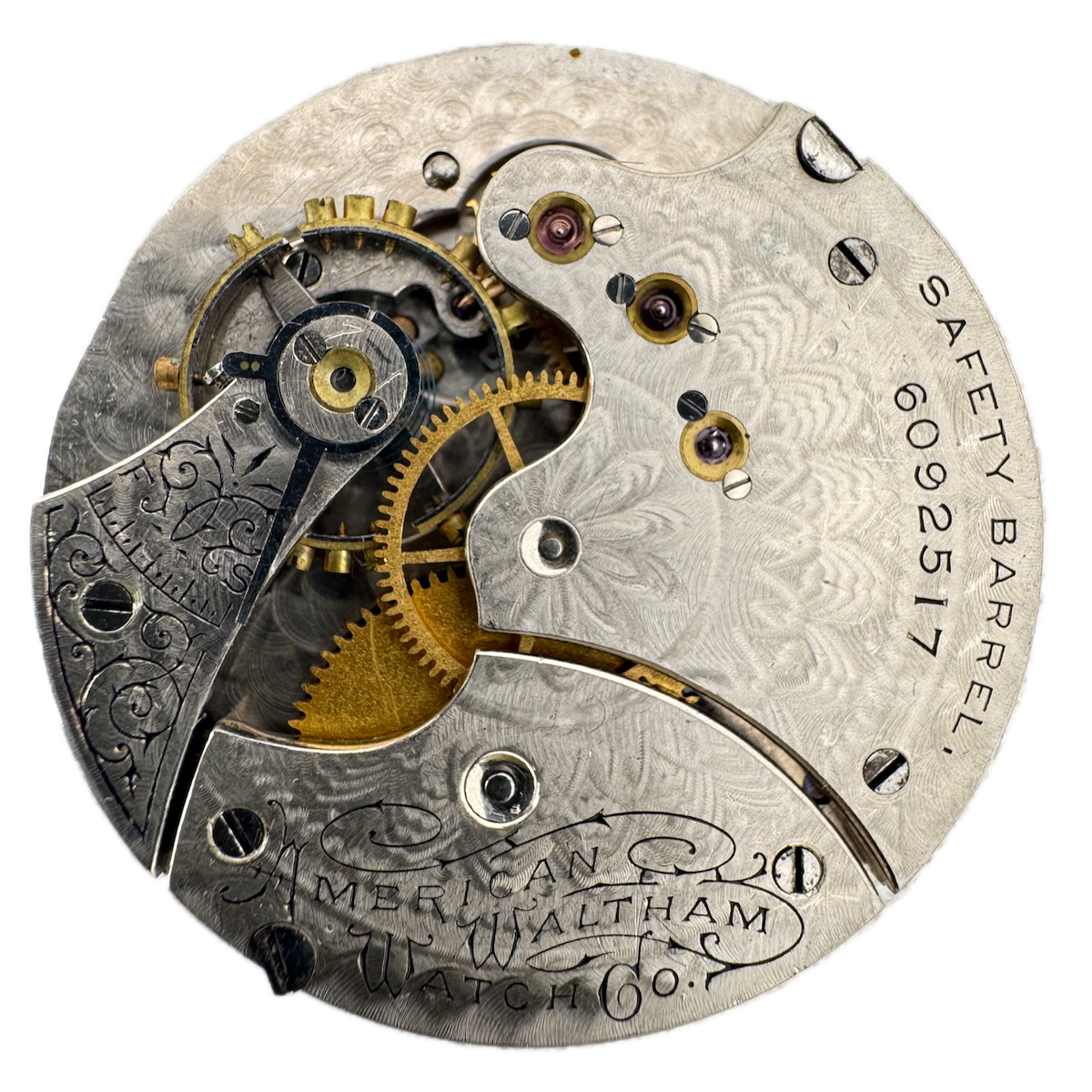 Antique 6s 1894 Waltham 11 Jewel Mechanical Hunter Pocket Watch Movement W USA