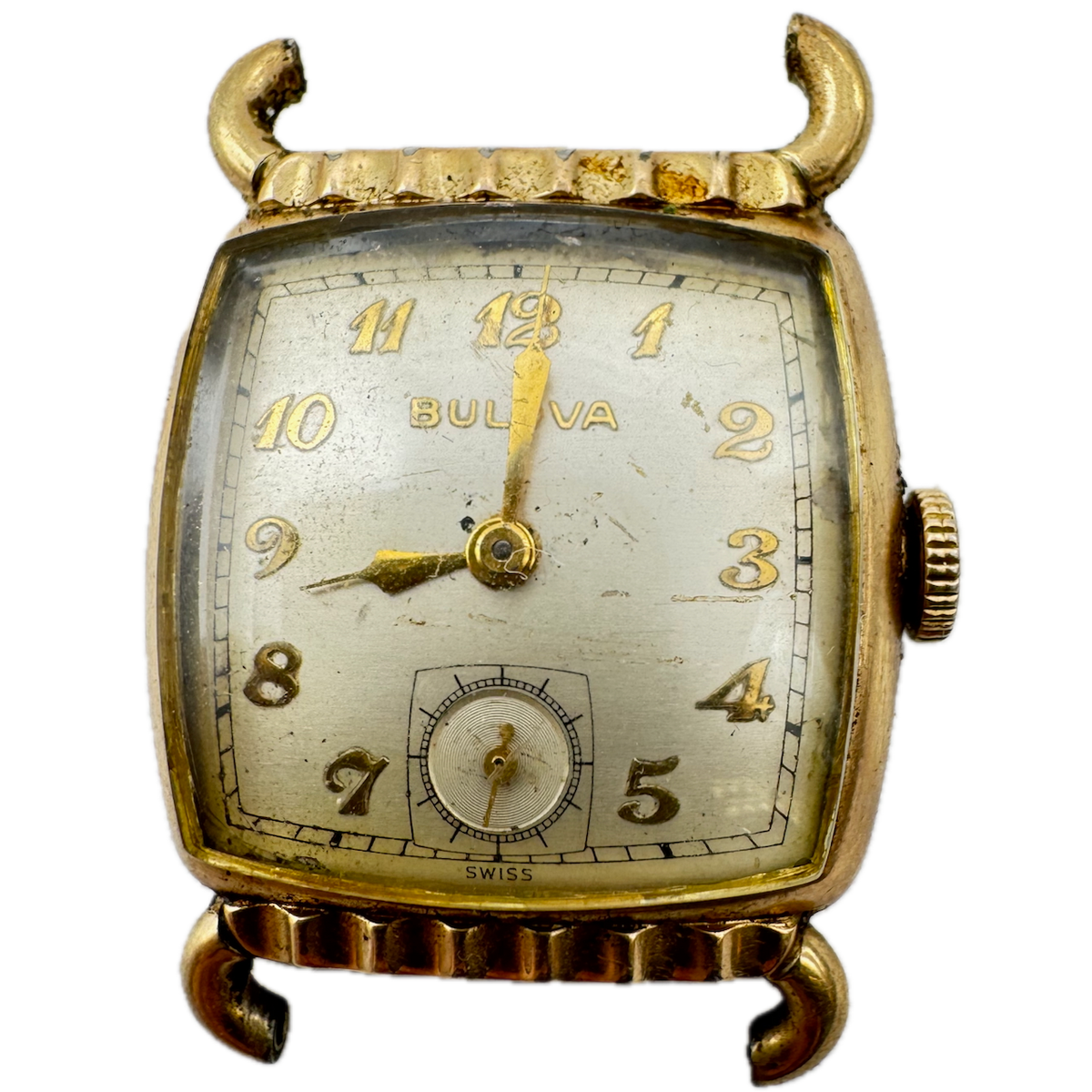 Vintage 1952 Bulova Director Men's Mechanical Wristwatch 10 BT Steel & 10k RGP