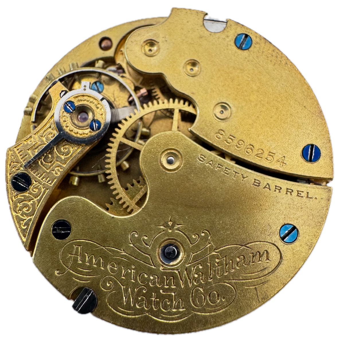 Antique 0s 1898 Waltham 11 Jewel Hunter Pocket Watch Movement Seaside USA