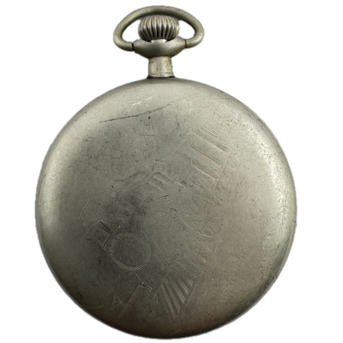 Antique 16 Size Illinois Open Face Pocket Watch Case Nickel Locomotive USA