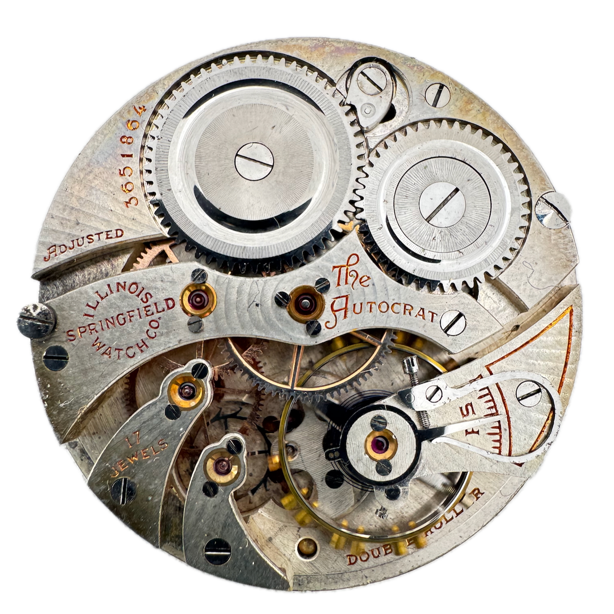 Antique 12s 1920 Illinois The Autocrat 17j Mechanical Pocket Watch Movement
