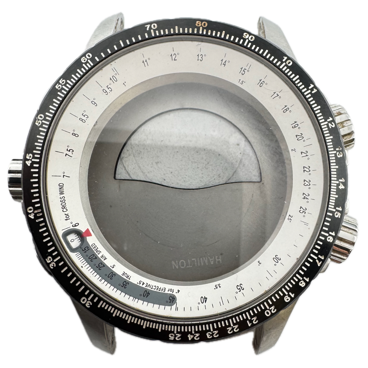 Vintage Hamilton Khaki X-Wind Men's Wristwatch Case for Chronograph 44mm Swiss
