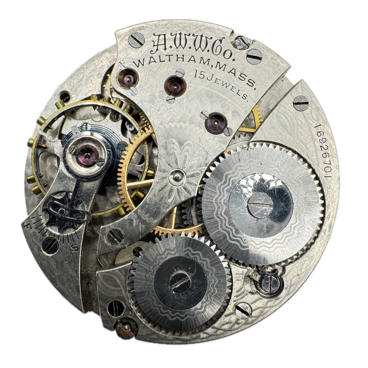 Antique 16s 1908 Waltham 15 Jewel Mechanical Pocket Watch Movement 620 USA