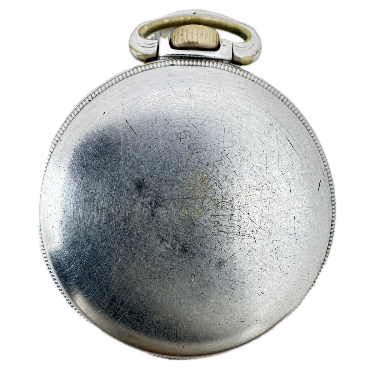 Antique 18s Keystone Coin Edge Open Face Pocket Watch Case 18s Chrome USA