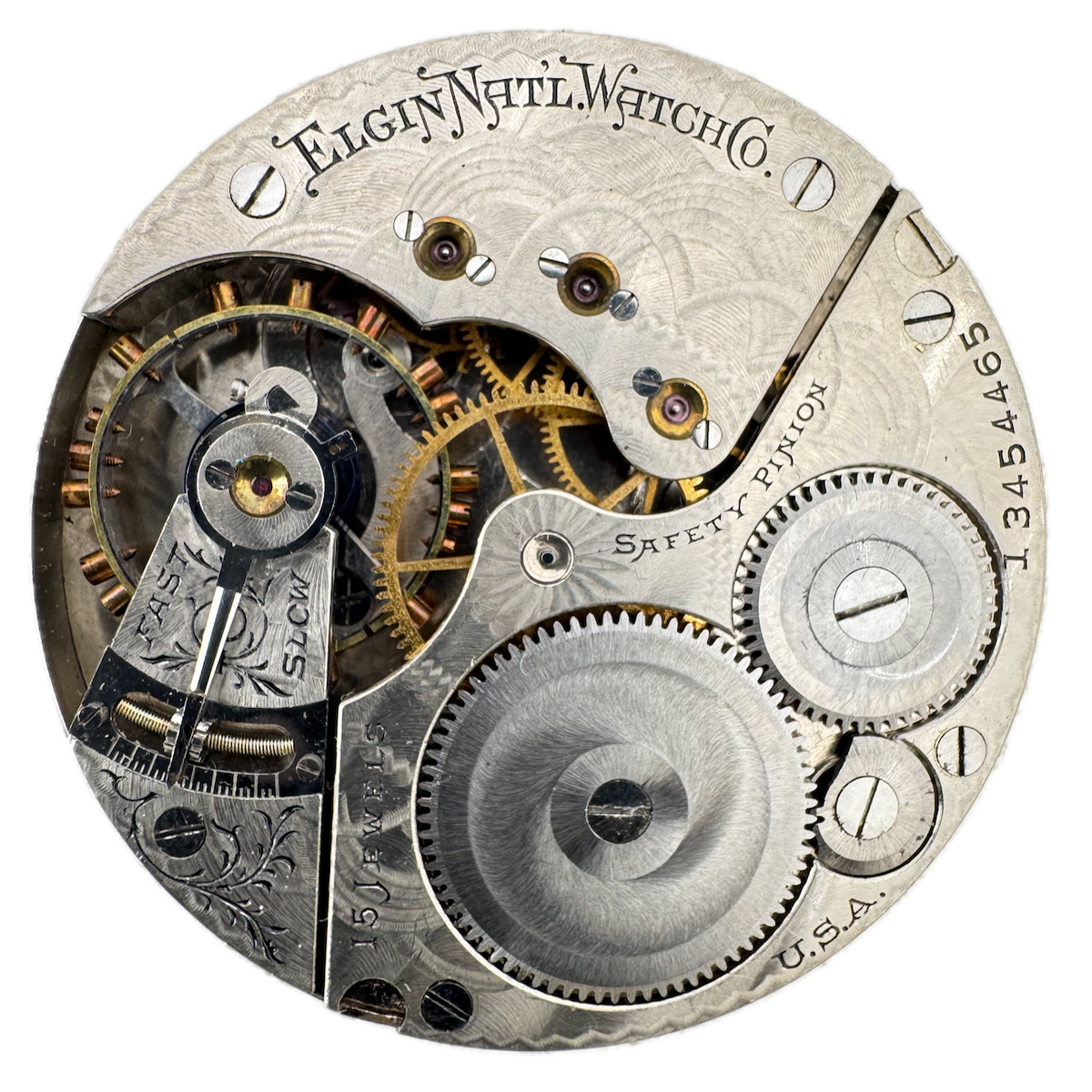 Antique 16s 1908 Elgin 6 15j Mechanical Hunter Pocket Watch Movement 312 USA