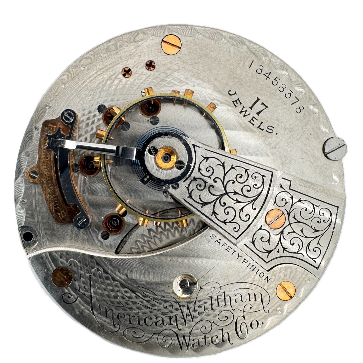 Antique 18s 1912 Waltham 17 Jewel Mechanical Pocket Watch Movement 825 USA