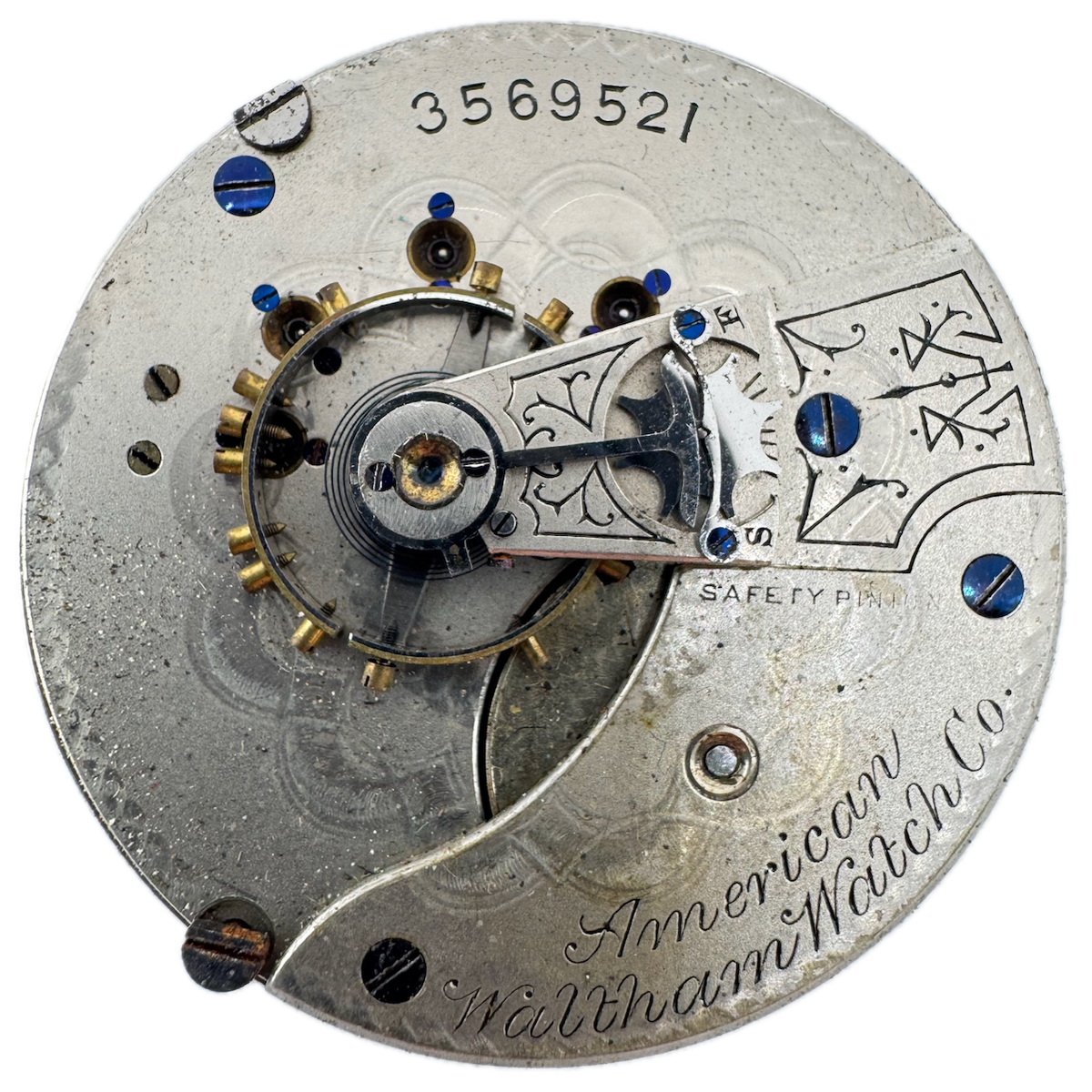 Antique 18s 1888 Waltham 15 Jewel Hunter Pocket Watch Movement P.S. Bartlett