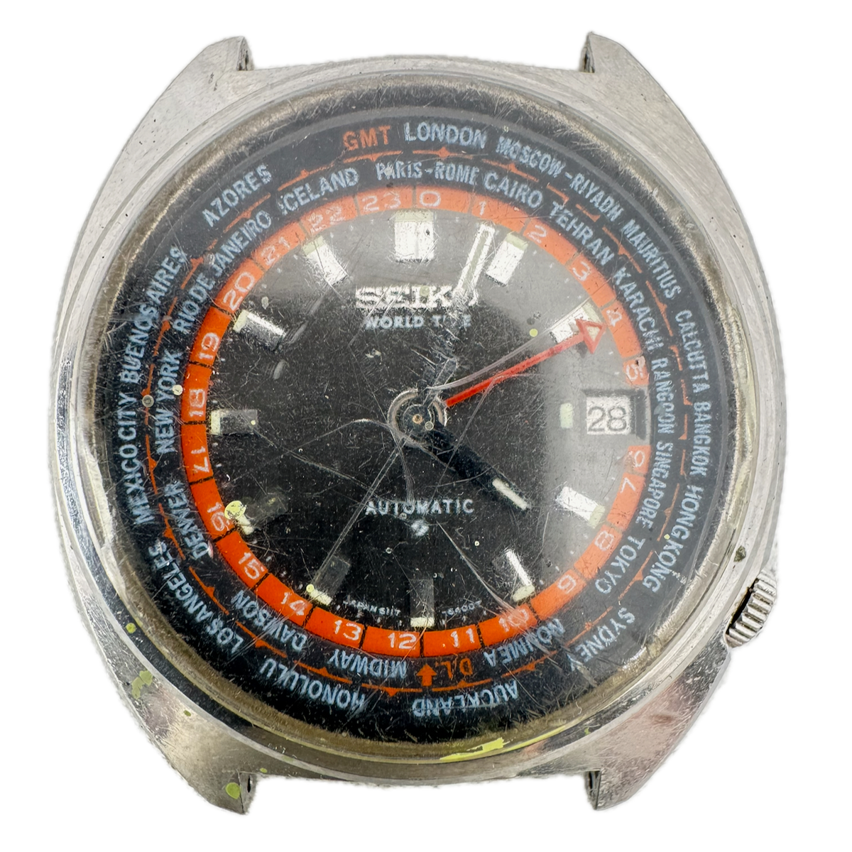 Vintage 41mm Seiko 6117-6400 GMT 17j Men's Automatic Wristwatch 6117B Japan