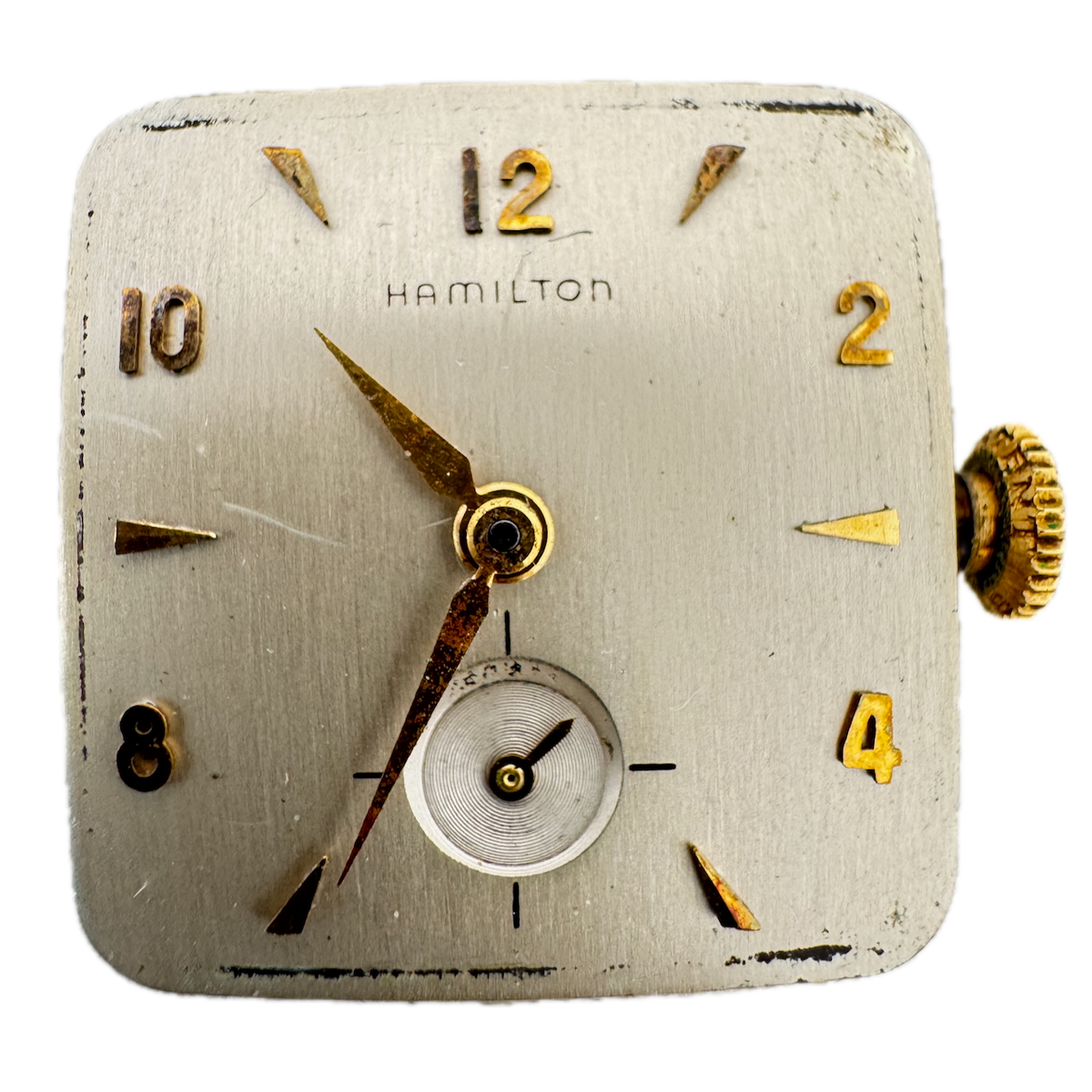 Hamilton Square 17 Jewel Mechanical Men's Wristwatch Movement 747 USA Running