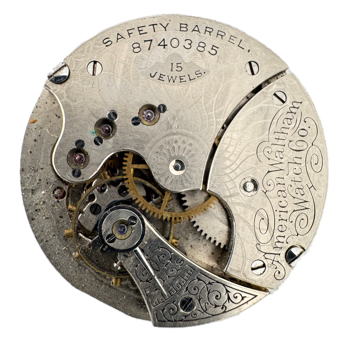 Antique 6s 1898 Waltham 15j Mechanical Hunter Pocket Watch Movement Seaside USA