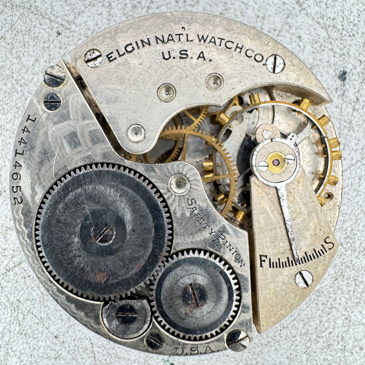 Antique 16s 1910 Elgin 7 Jewel Mechanical Pocket Watch Movement 291 USA