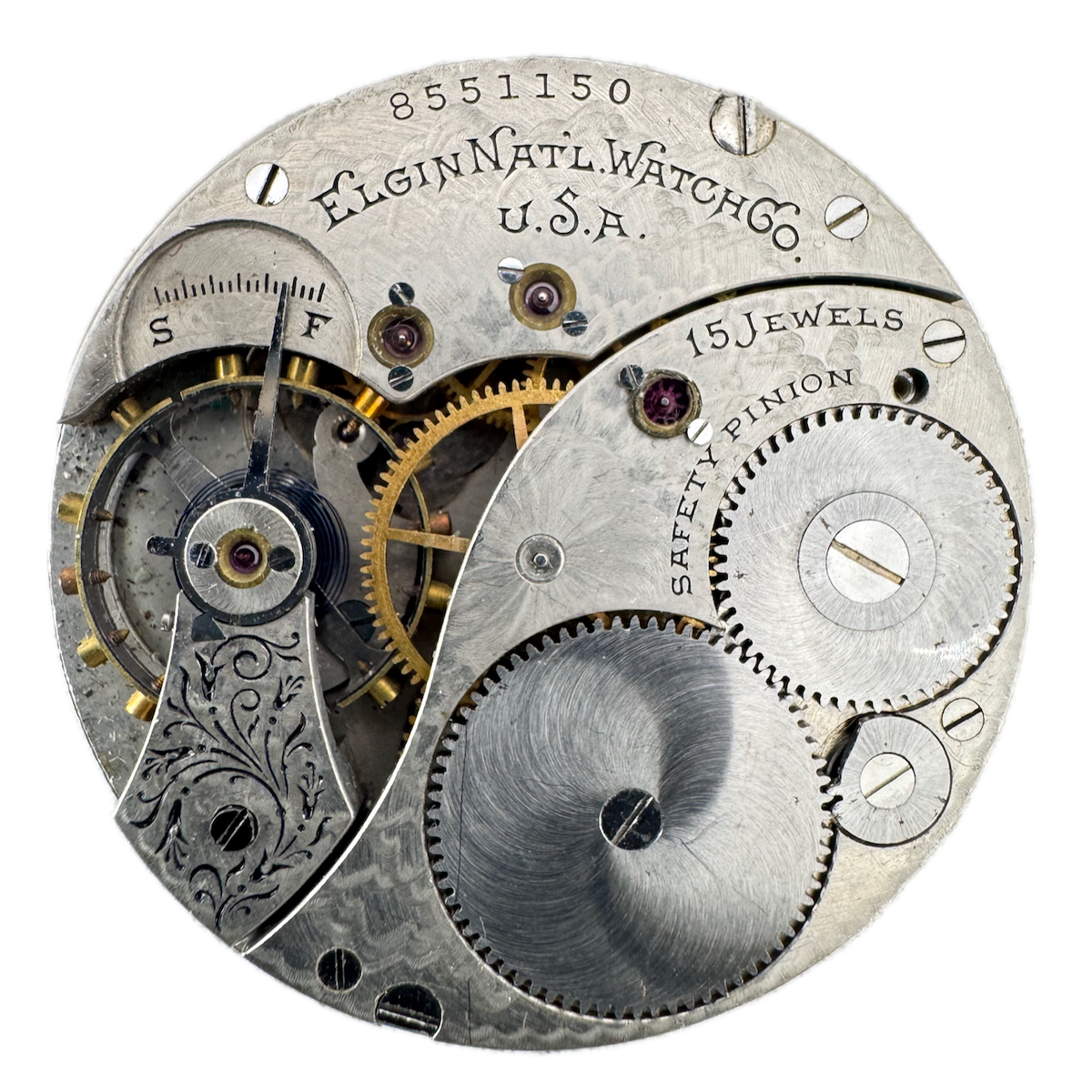 Antique 12s 1900 Elgin 15 Jewel Mechanical Hunter Pocket Watch Movement 233 USA