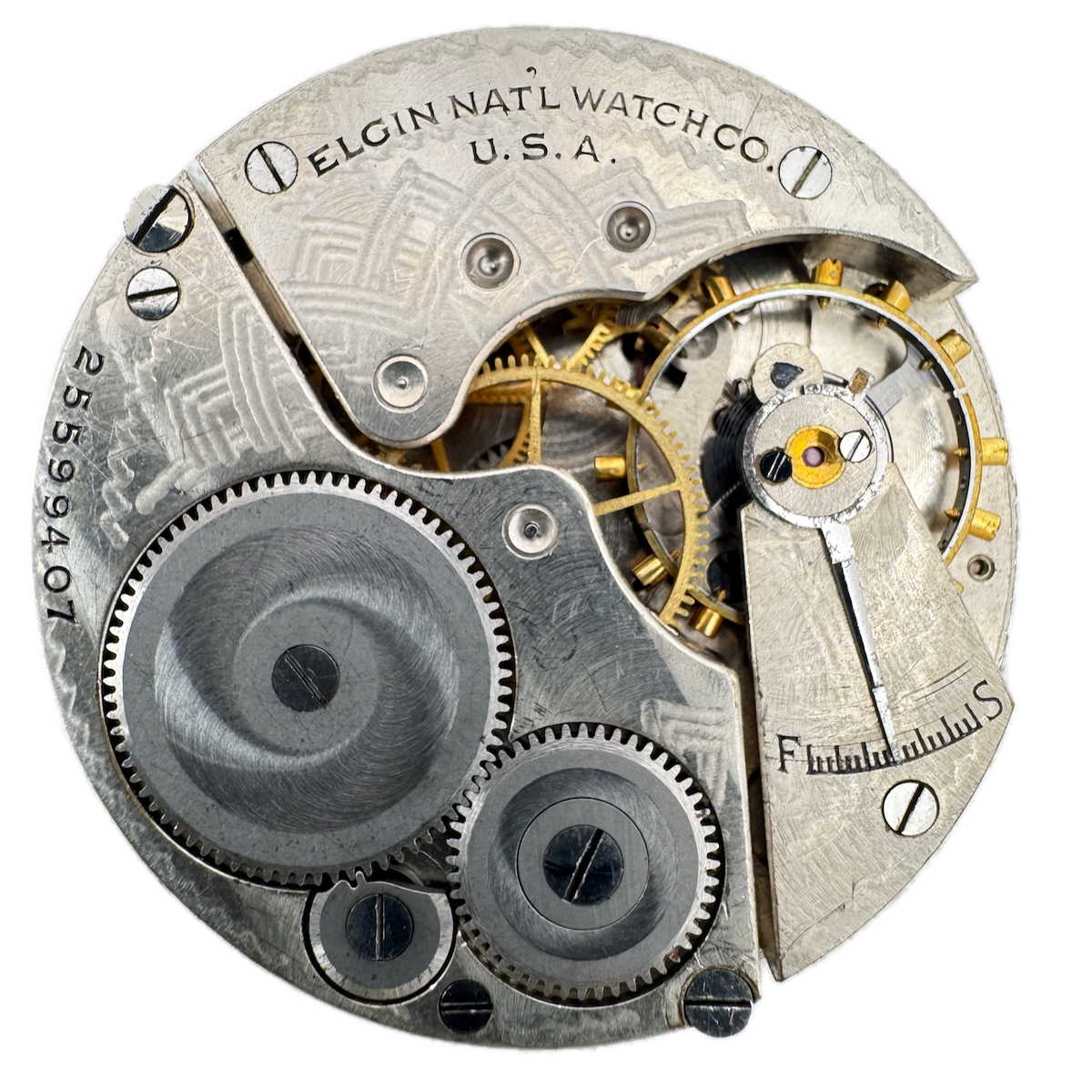 Antique 16s 1923 Elgin 7 Jewel Mechanical Pocket Watch Movement 291 USA