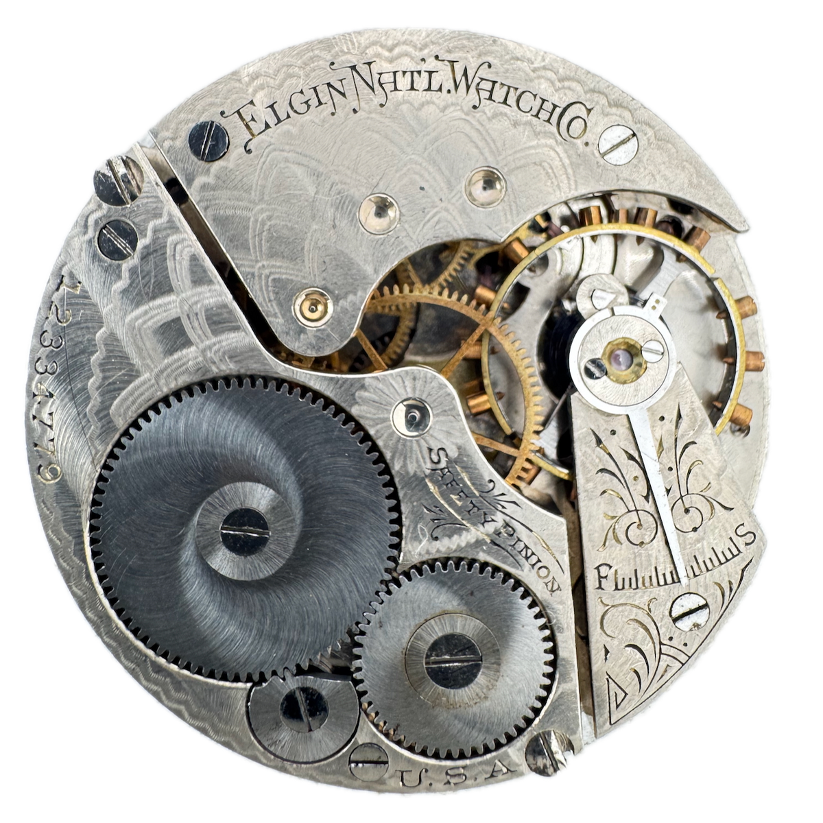 Antique 16s 1906 Elgin Multicolor 7 Jewel Mechanical Pocket Watch Movement 291