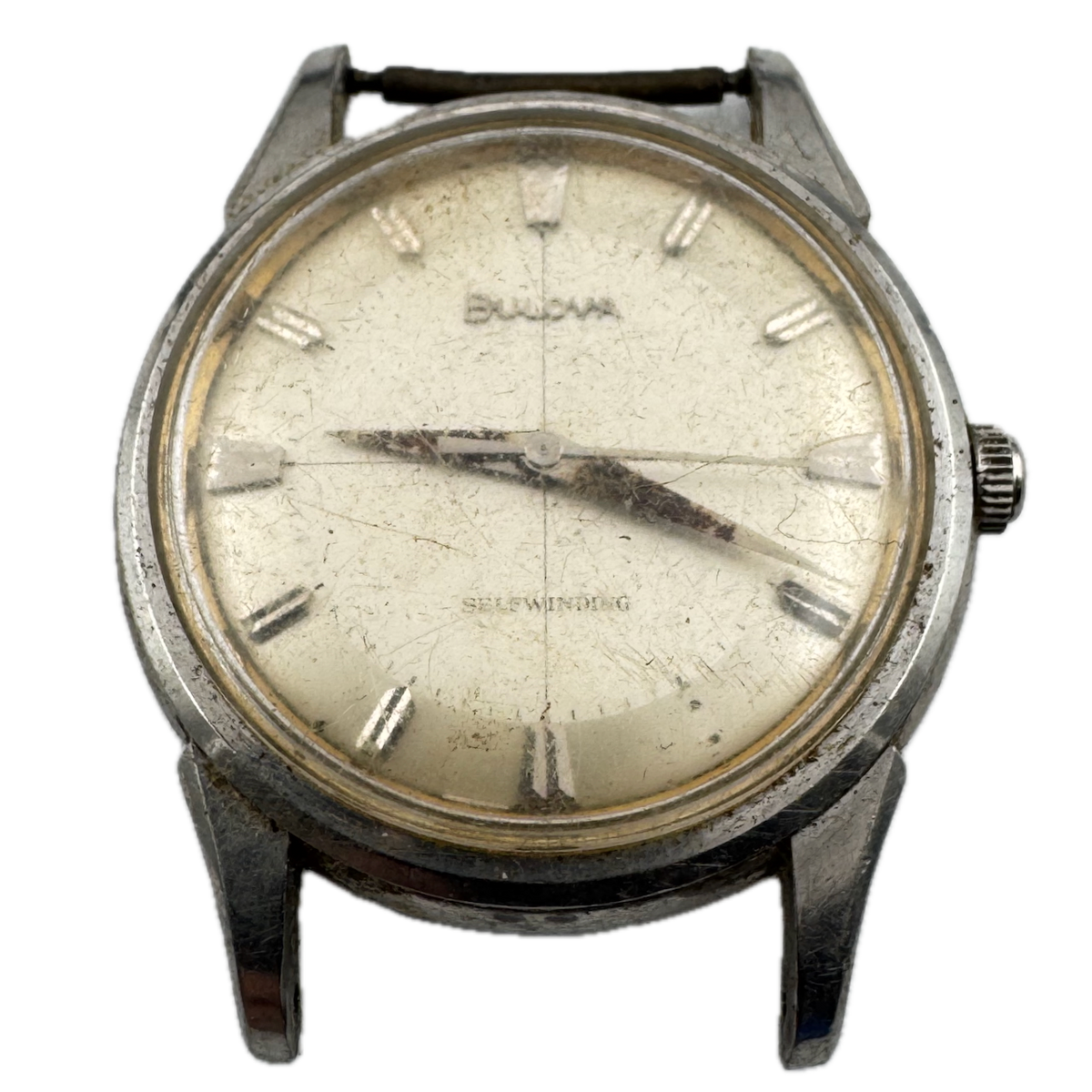 Vintage 1963 Bulova Crosshair Men's Automatic Wristwatch 11 AFAC Swiss Steel