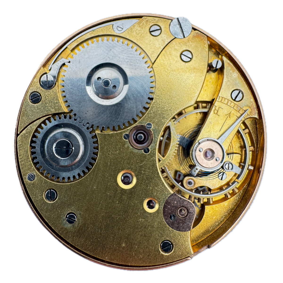 Antique 44.5mm Mechanical Hunter Pocket Watch Movement Germany High Grade