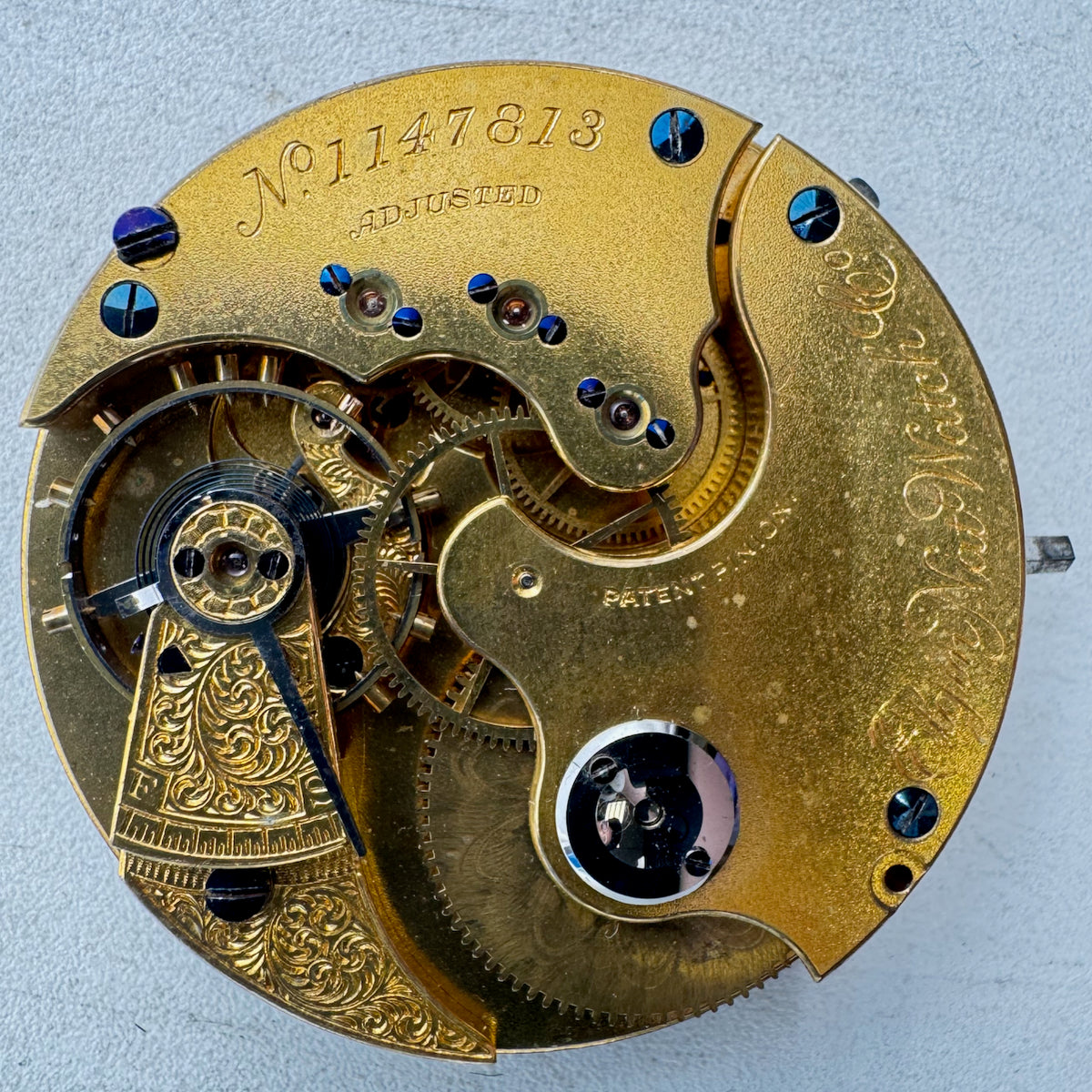 Antique 16s 1883 Elgin 15J Mechanical Hunter Pocket Watch Movement 3 USA Gilt