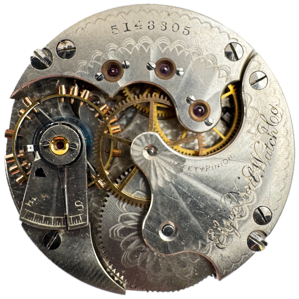 Antique 6s 1894 Elgin 15 Jewel Mechanical Hunter Pocket Watch Movement 121 USA
