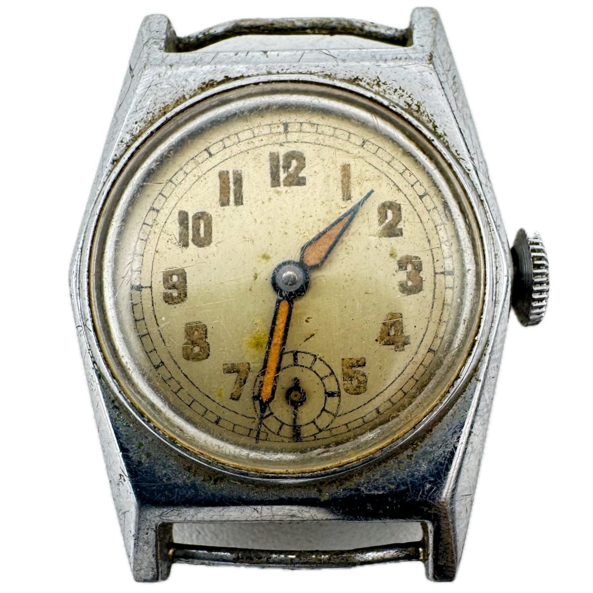 Vintage Bodens Edelstahl Hexagonal Men's Mechanical Wristwatch Steel & Chrome