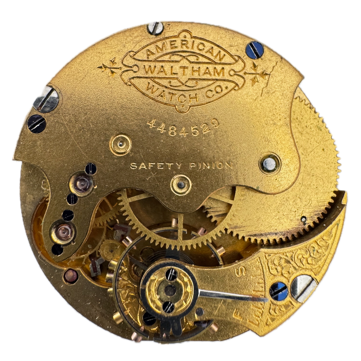 Antique 0s 1890 Waltham 9j Mechanical Hunter Pocket Watch Movement G USA