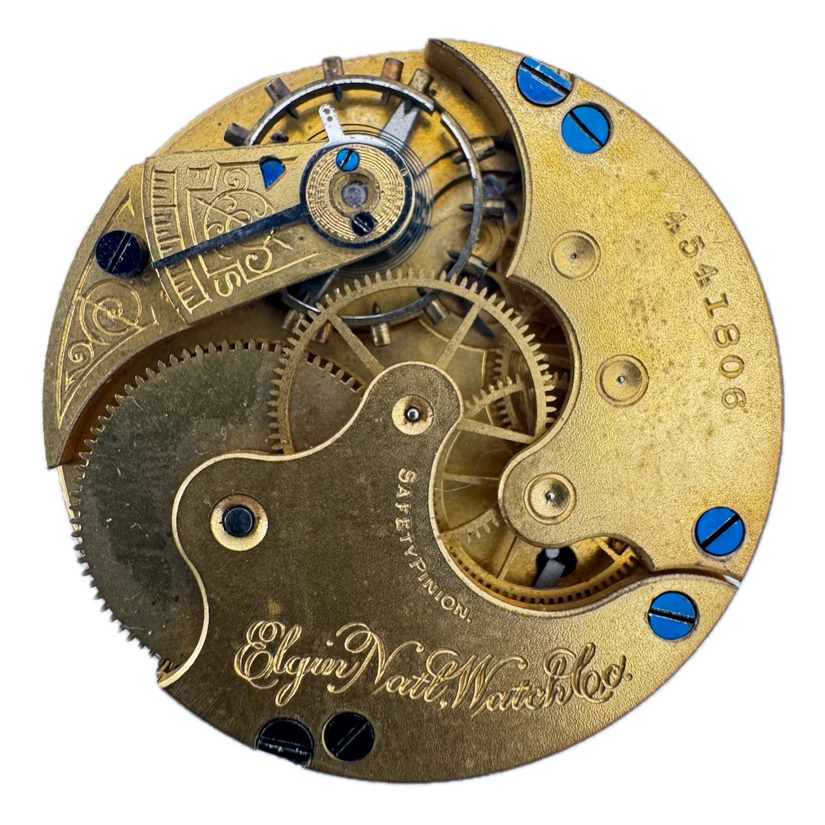Antique 6s 1892 Elgin 7 Jewel Mechanical Hunter Pocket Watch Movement 117 USA