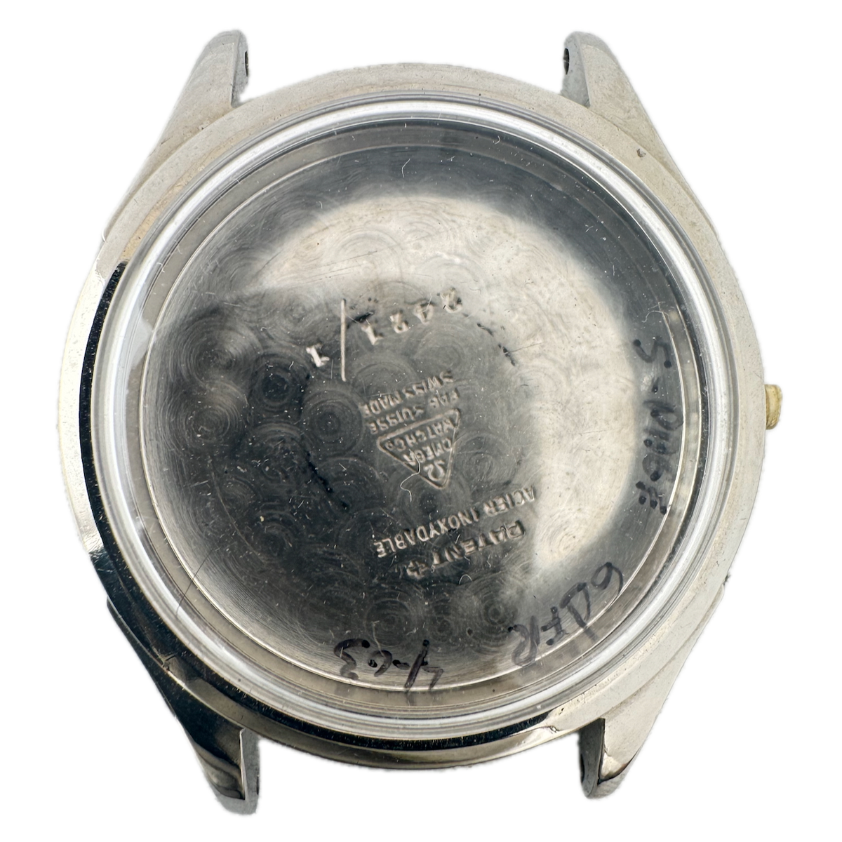 Vintage Omega Bumper 2421/1 Men's Wristwatch Case for Automatic 35mm Steel
