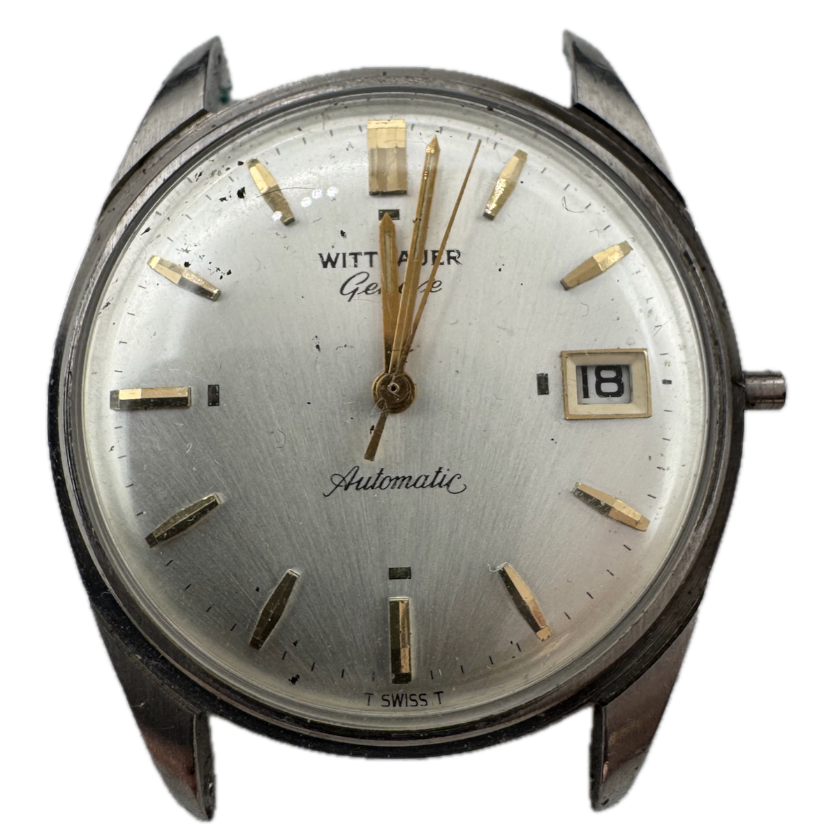 Wittnauer Silver Sunburst Date
