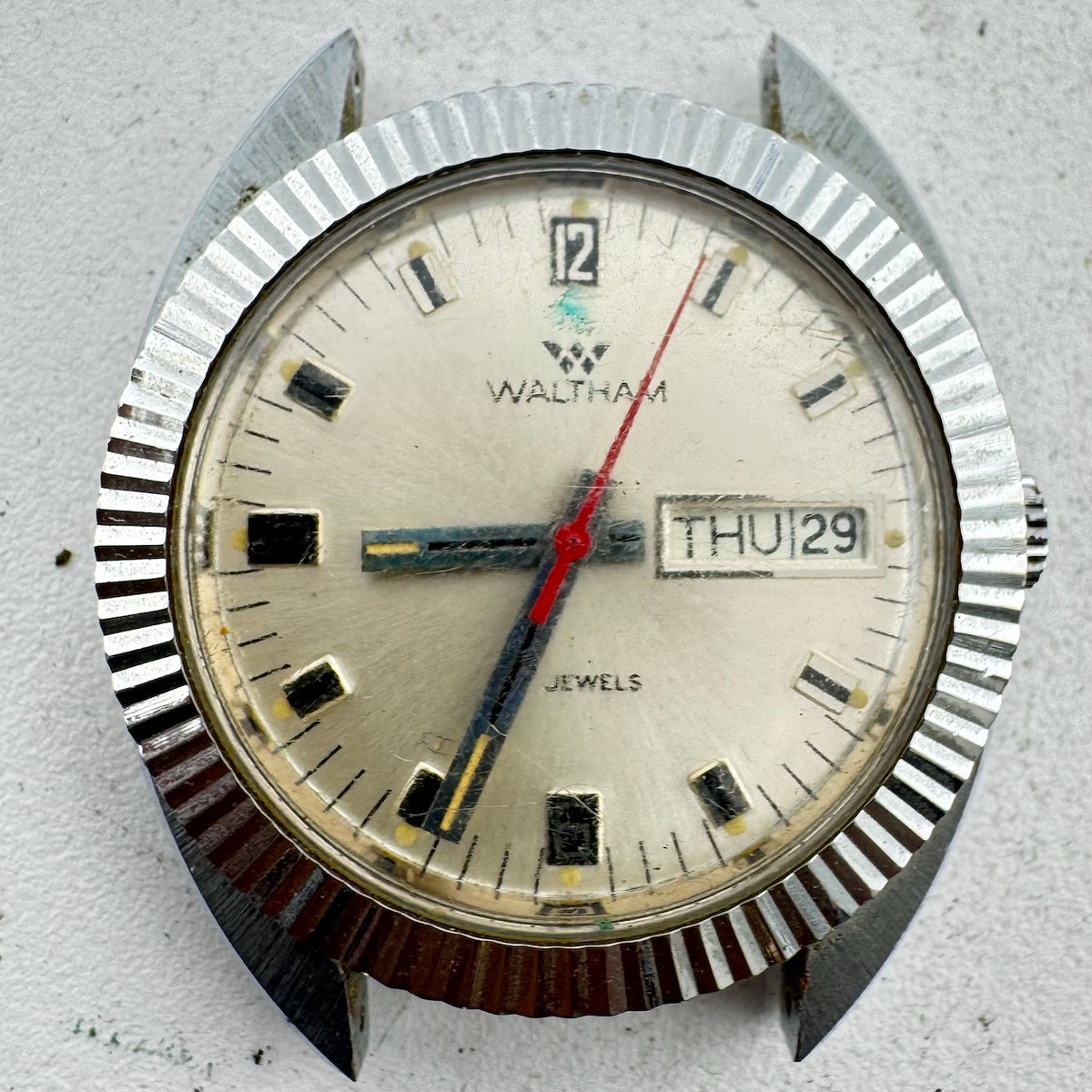 Waltham Fluted Day Date