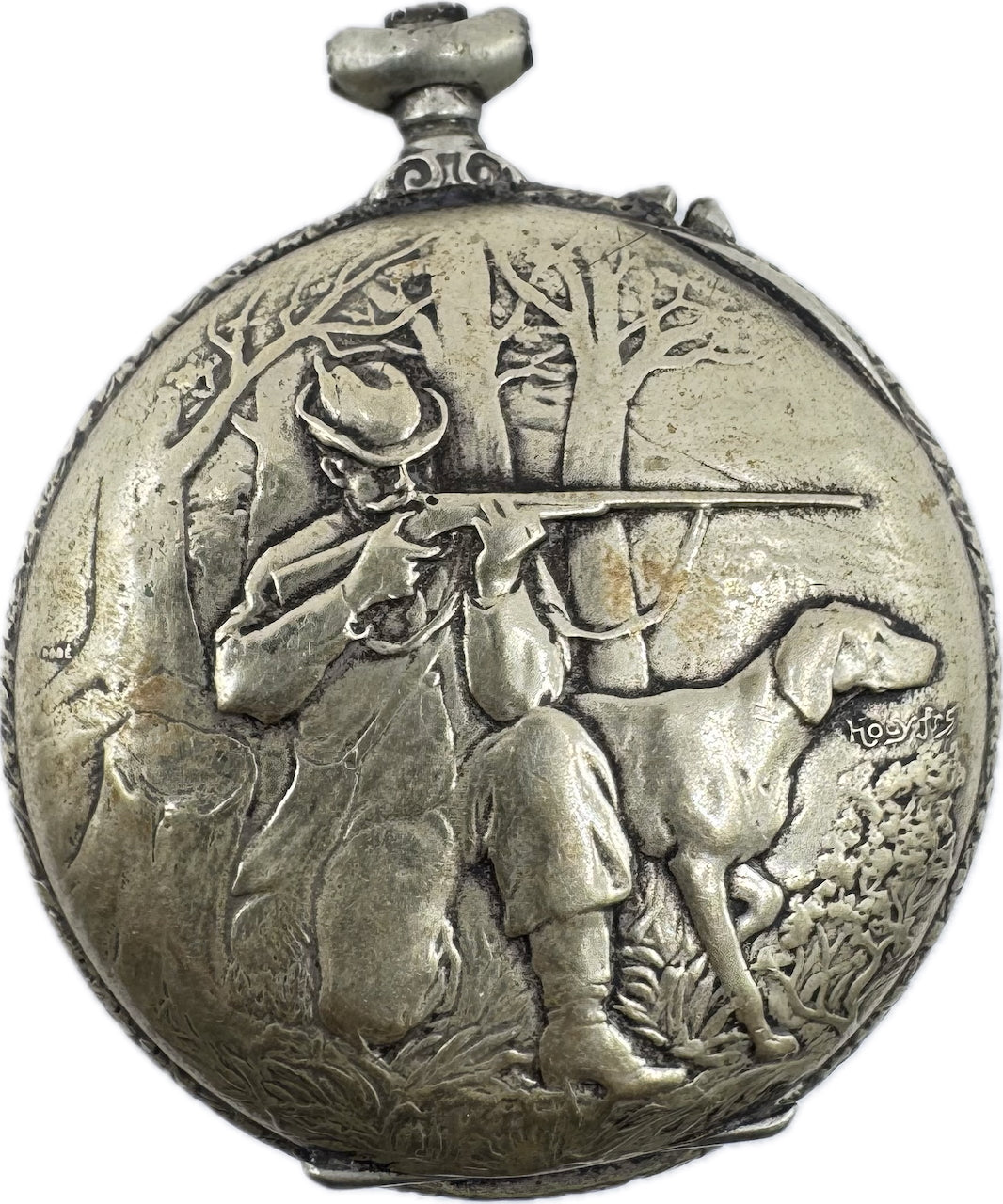 Unbranded Repousse Hunting Scene