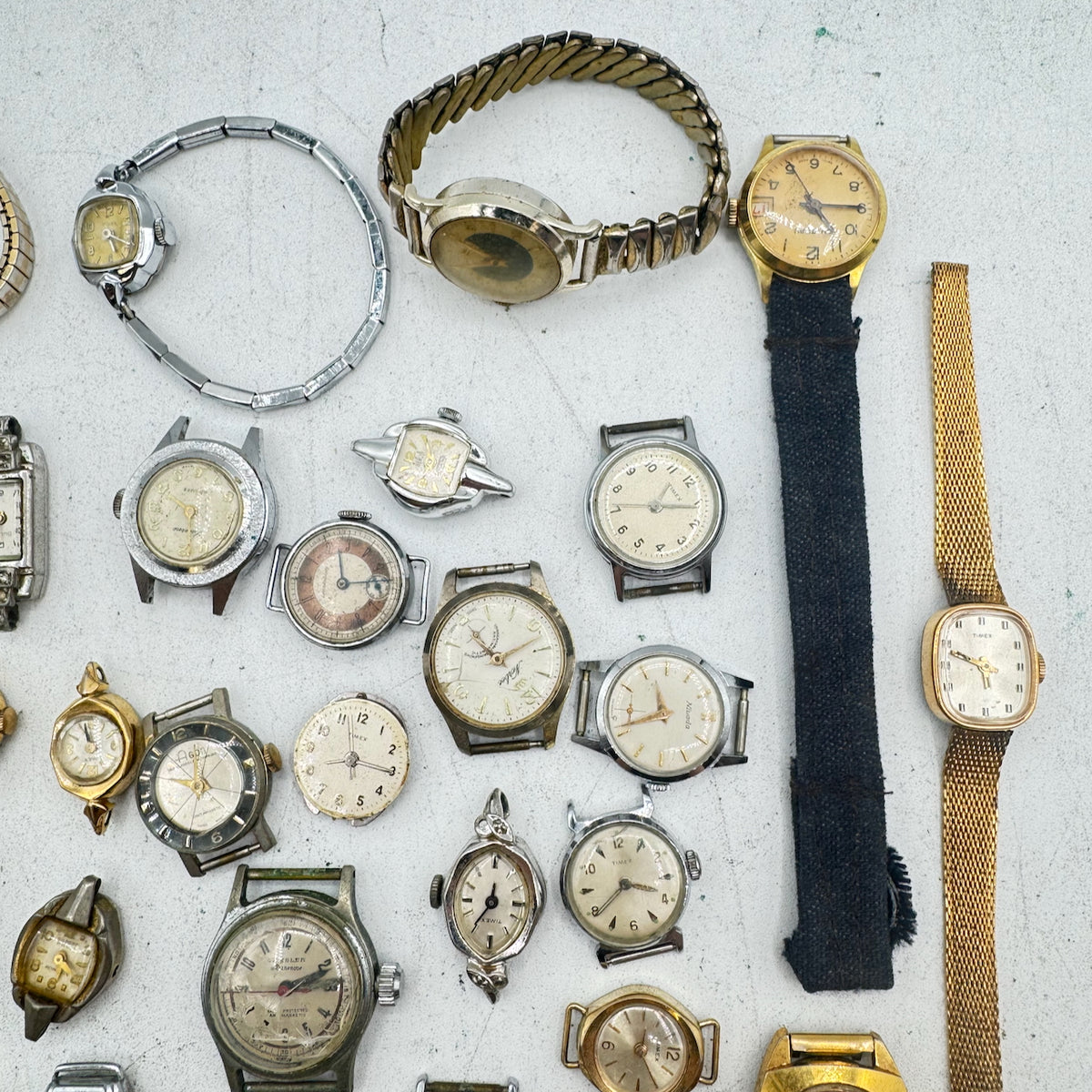 Bulova, Bradley, Timex, etc. Lot of 50