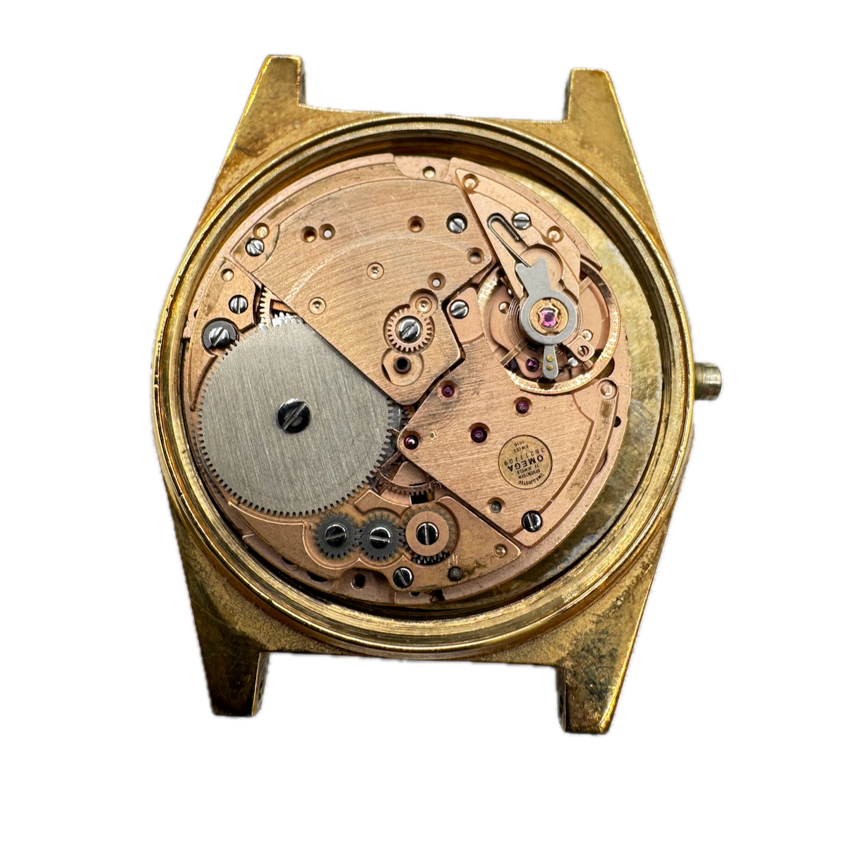 Omega Tonneau Sunburst Date 166.0163