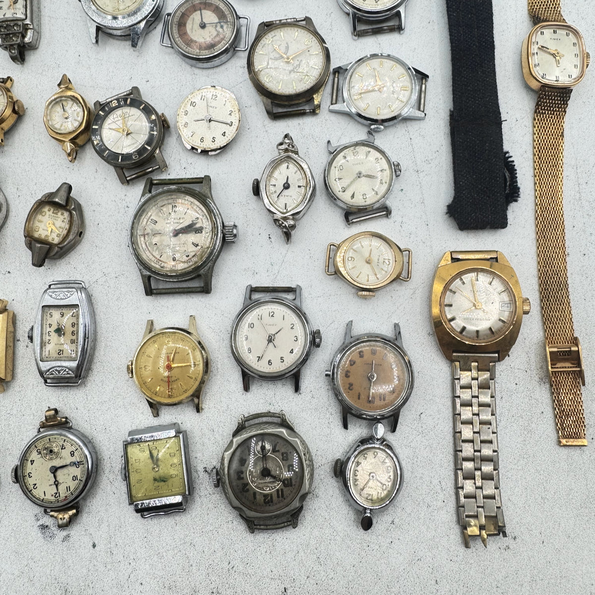 Bulova, Bradley, Timex, etc. Lot of 50