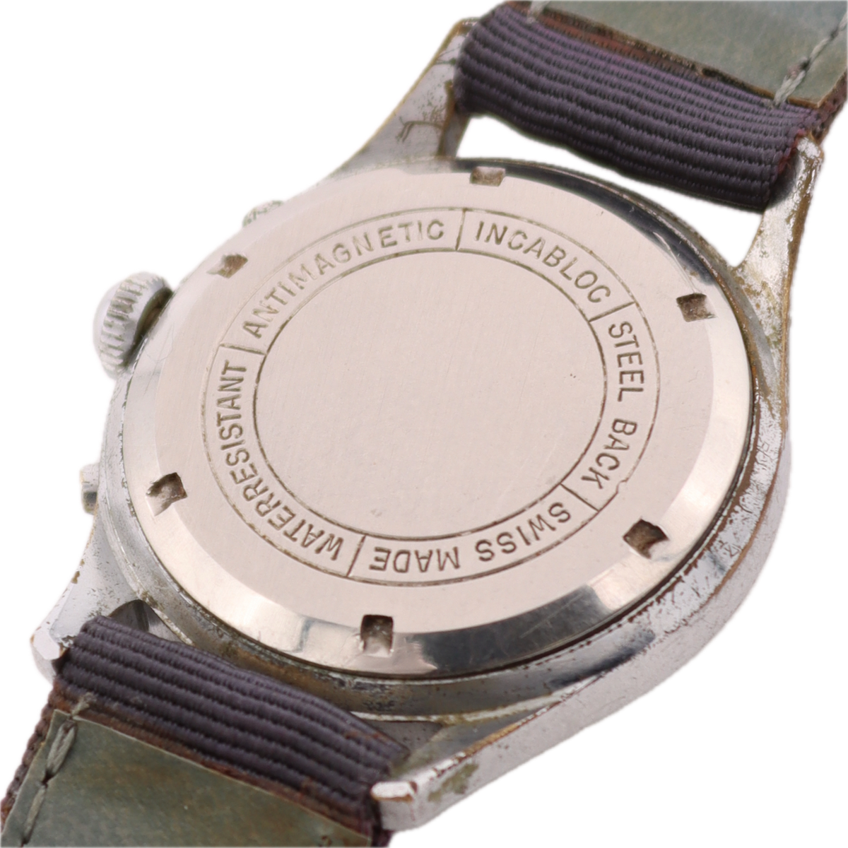 Vintage 33mm Louvic Triple Calendar 17J Men's Mechanical Wristwatch Swiss Steel – photo 4